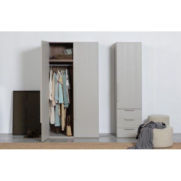 Sivi modularni garderobni ormar 110x210 cm Rens – WOOOD-image-1