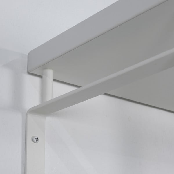 Bijela metalna zidna vješalica s policom 70 cm Rex – Spinder Design-image-1