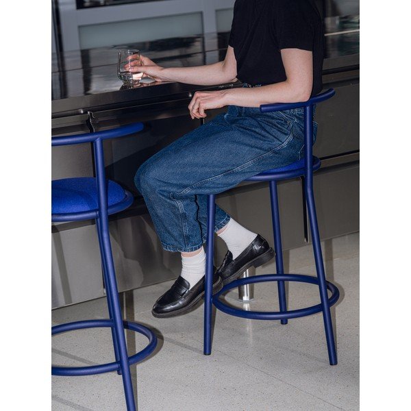 Plava metalna barska stolica (visine sjedala 68 cm) Hogo – noo.ma-image-2