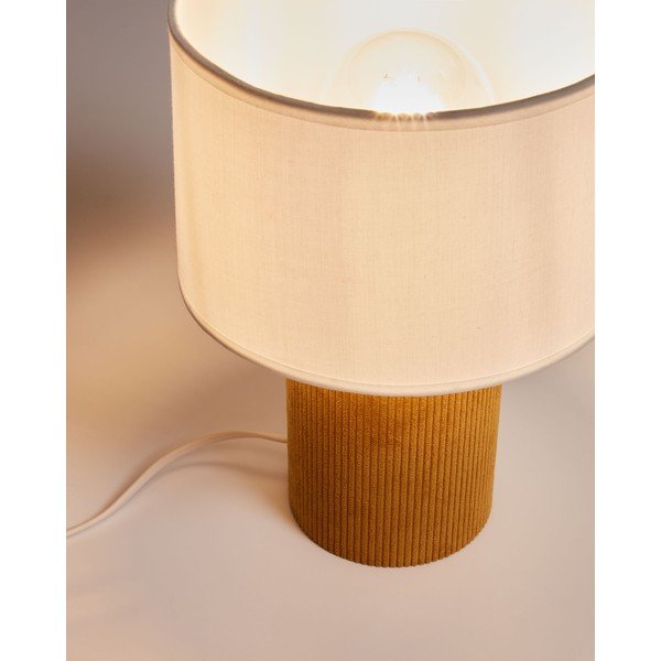 Senf žuta/bijela dječja stolna lampa Bianella – Kave Home-image-2