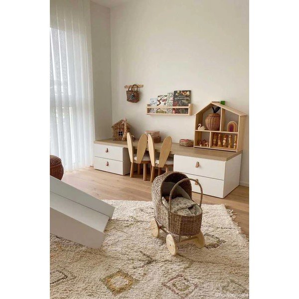 Bež periv/ručno rađen pamučan tepih 140x200 cm Kaarol Earth – Lorena Canals-image-3