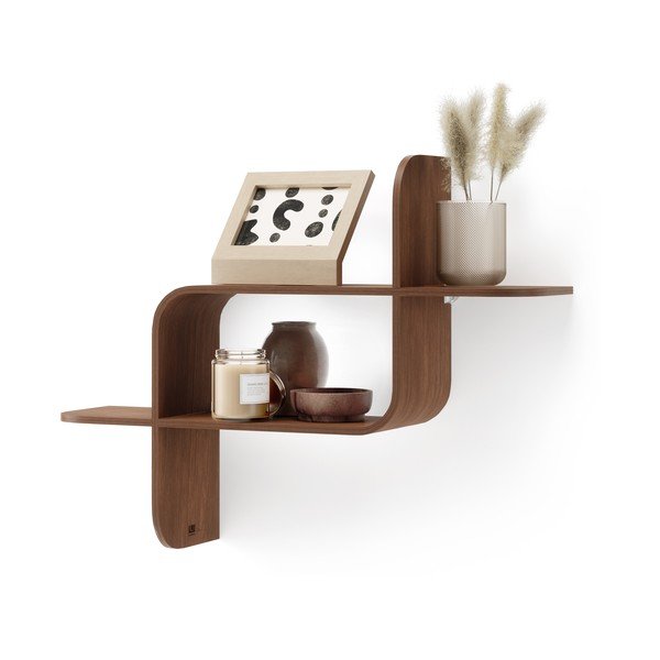 Podna polica od gumenog drva u prirodnoj boji Montage - Umbra-image-3