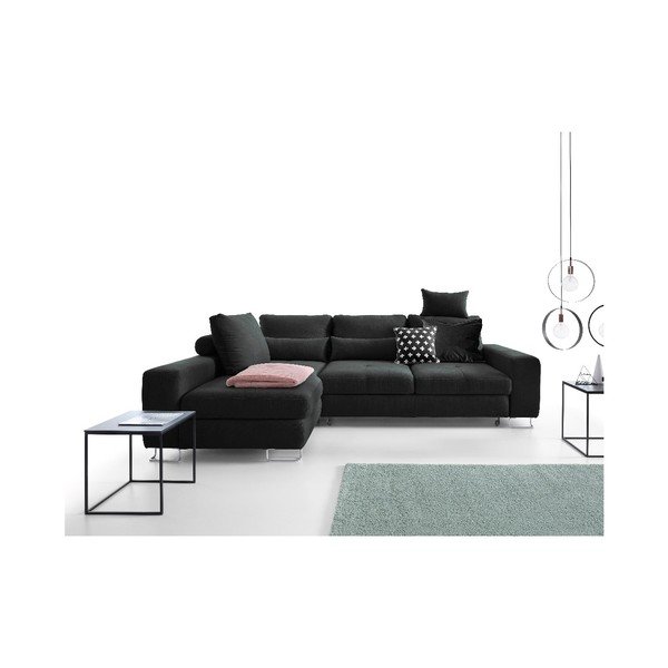Tamno sivi kutni kauč na razvlačenje Windsor &amp; Co Sofas, lijevi kut Alpha-image-1