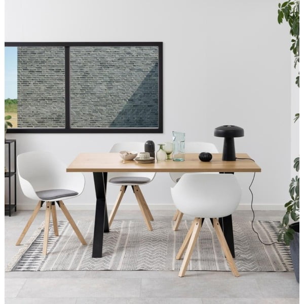 Bijele/sive podstavljene blagovaonske stolice u setu s naslonima za ruke 2 kom Tina – Actona-image-1