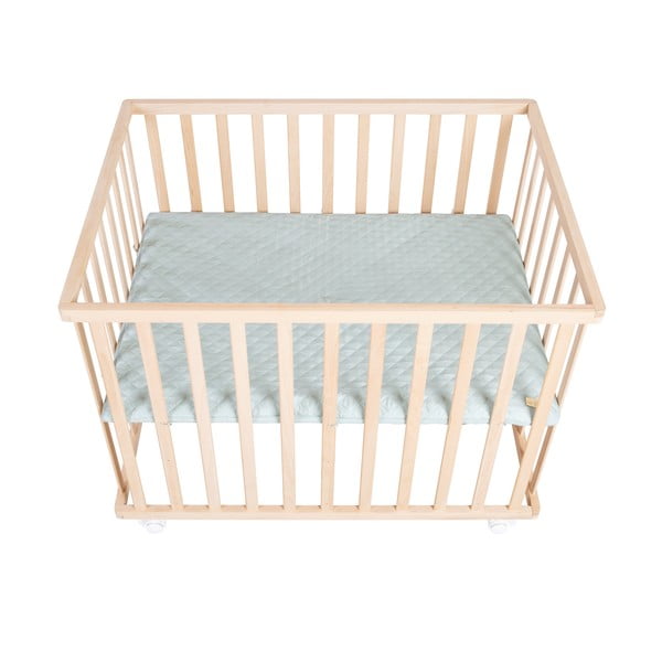 Putni krevetić s podesivom visinom/na kotačićima 75x100 cm u prirodnoj boji Style – Roba-image-2