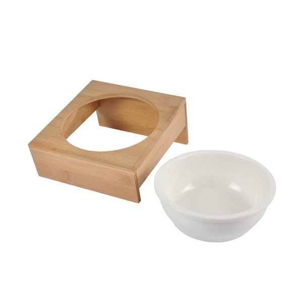 Posuda s postoljem od bambusa za pse ø 16 cm – Love Story-image-1