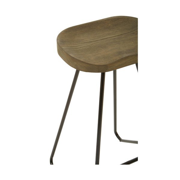 Crna/u prirodnoj boji barska stolica od čvrstog brijesta (visine sjedala 78 cm) District – Premier Housewares-image-4