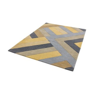 Sivo-žuti tepih Asiatic Carpets Big Zig, 160 x 230 cm