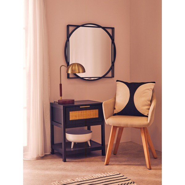 Crni noćni ormarić Sherman – Premier Housewares-image-1