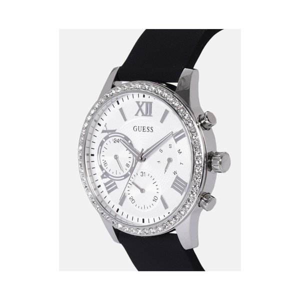 Ženski sat s crnim silikonskim remenom Guess W1135L5-image-2
