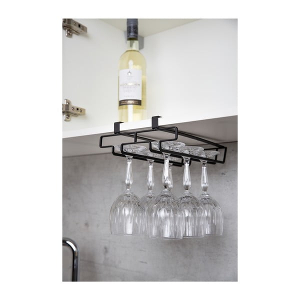 Crni stalak za policu za čaše Wenko-image-1