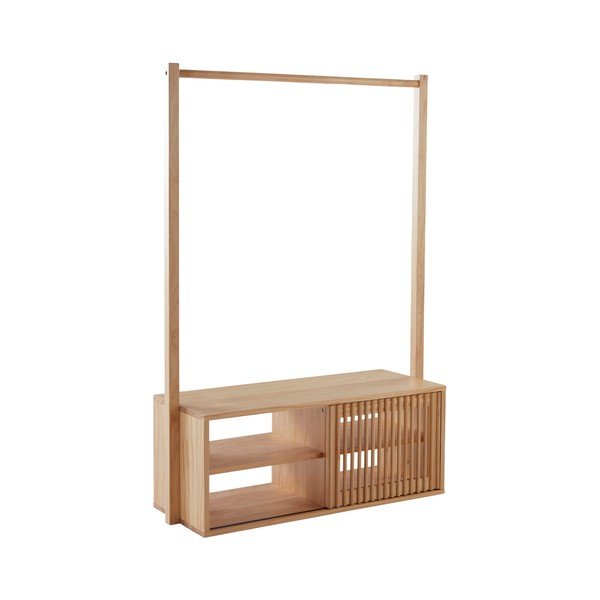 Set za hodnik od masivnog bora u svijetloj prirodnoj boji 108x200x42 cm Svanshall – Jotex-image-2