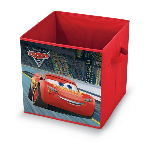 Crvena kutija za odlaganje igračaka Domopak Disney Cars, dužine 32 cm
