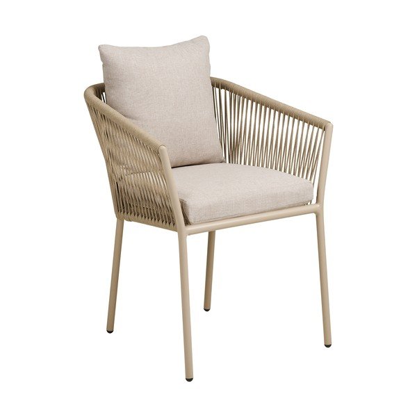 Bež metalna/podstavljena vrtna stolica Salerno – House Nordic