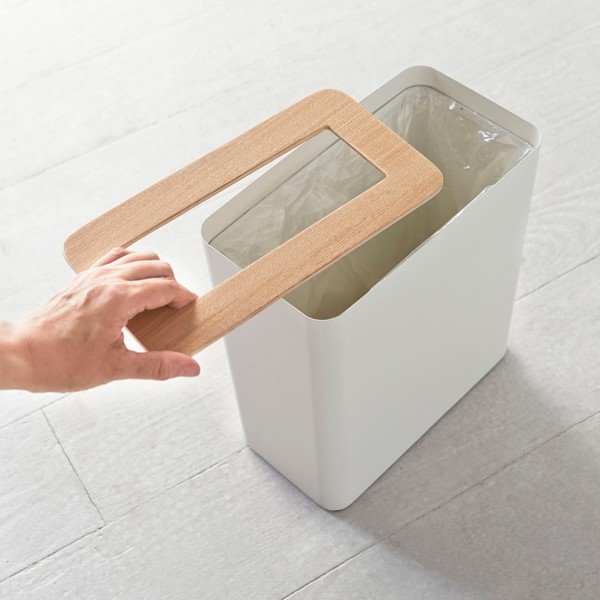 Bijela kanta za otpad YAMAZAKI Rin Square-image-2