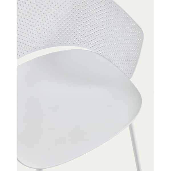 Bijela metalna/plastična vrtna stolica Yeray – Kave Home-image-4