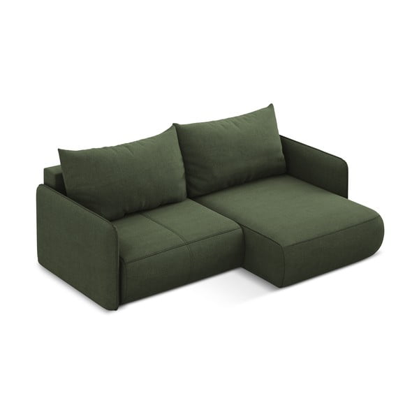 Zelena sklopiva/s prostorom za odlaganje kutna garnitura (s desnim kutom) Nanea – Makamii-image-4