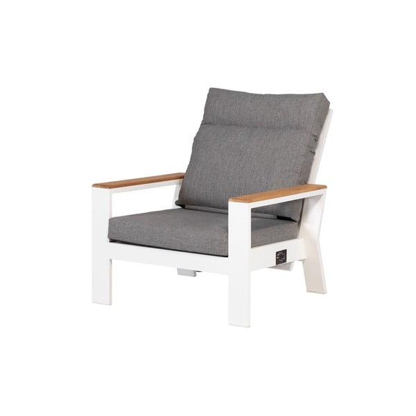 Bijela/siva metalna vrtna fotelja Valerie – Exotan-image-3