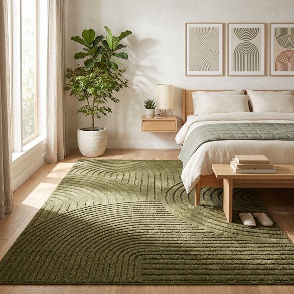 Tamno zeleni tepih 160x230 cm Whirl – ESTE-image-3