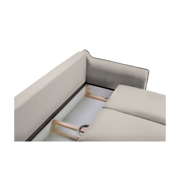 Bež baršunasti kauč na razvlačenje Kooko Home Basso-image-4