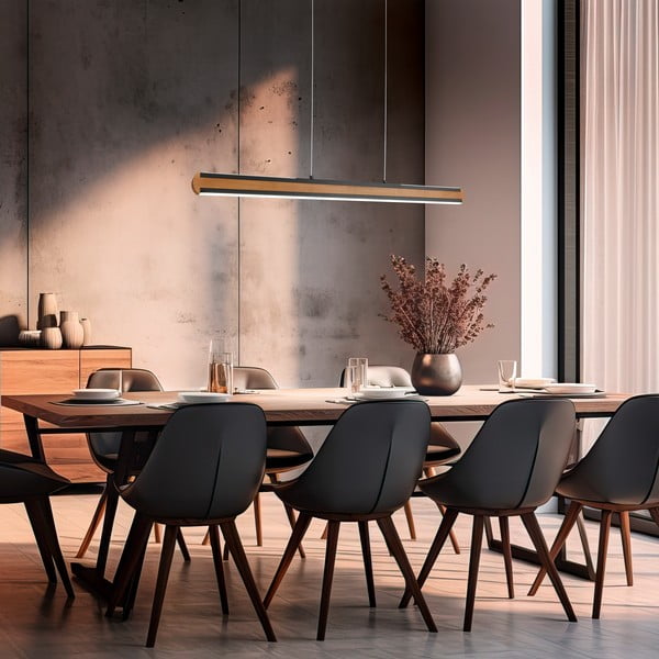 Crna/u prirodnoj boji LED viseća svjetiljka Deacon – Trio-image-2