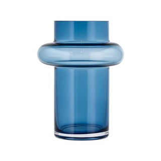 Tamnoplava staklena vaza Lyngby Glas Tube, visina 20 cm
