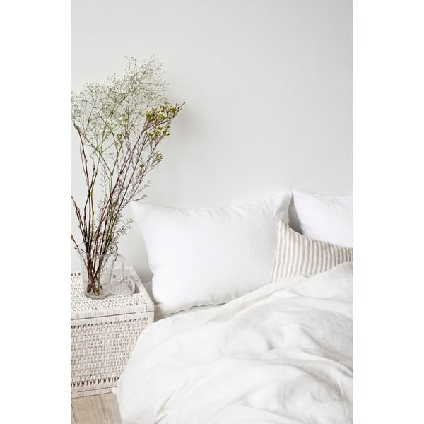 Bijela lanena navlaka za poplun Linen Tales, 200 x 200 cm-image-2