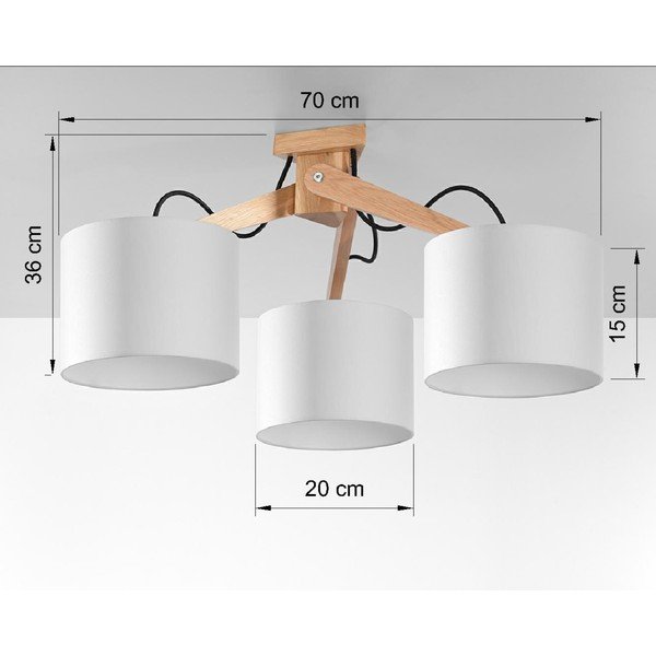 Bijela stropna svjetiljka Sollux Donna, dužine 70 cm-image-2