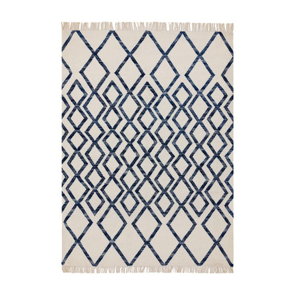 Bež-plavi tepih Asiatic Carpets Hackney Diamond, 160 x 230 cm