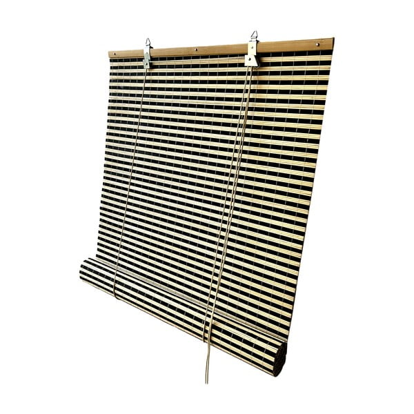 Crna/u prirodnoj boji rolete  od bambusa 150x160 cm Vela – Gardinia-image-3