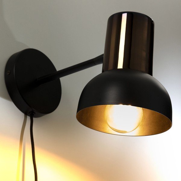 Crna zidna svjetiljka Kave Home Amina-image-1