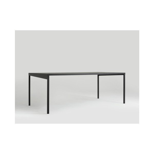 Crni metalni blagovaonski stol Custom Form Obroos, 200 x 100 cm-image-3