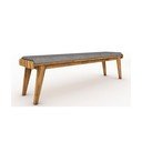 Klupa od hrastovine sa sjedištem u svijetlo sivoj boji Retro - The Beds