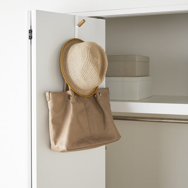 Bijela metalna vješalica za vrata 1,5 cm Tower – YAMAZAKI-image-1