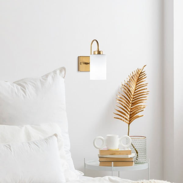 Bijela/u zlatnoj boji zidna lampa ø 10 cm Duzsuz – Opviq lights-image-1