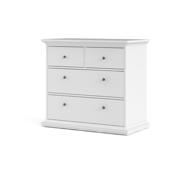 Bijela niska komoda 96x87 cm Paris – Tvilum-image-2