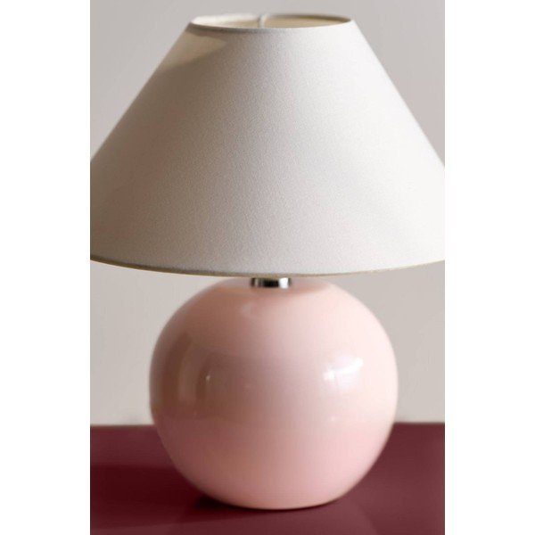 Svijetlo ružičasta/krem stolna lampa keramička (visina 29 cm) Karamell – Jotex-image-2