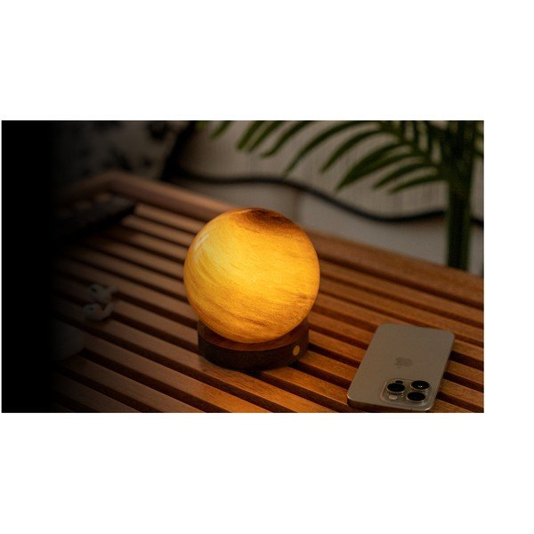 Tamno smeđi svjetlosni ukras s USB ø 8 cm Sand Storm – Gingko-image-2