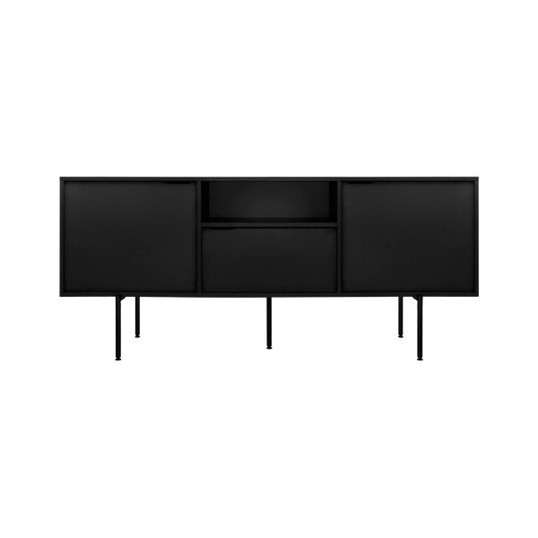 Crna TV komoda 180x79x50 cm Bau – noo.ma-image-2
