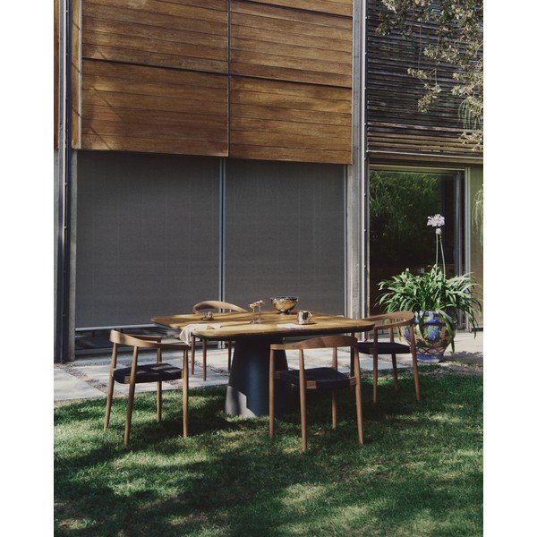 Crne vrtne stolice u setu 4 kom od masivnog drveta Ydalia – Kave Home-image-4