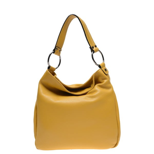 Žuta kožna torbica Renata Corsi