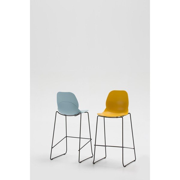 Set od 4 svijetloplave Marckeric Greta barske stolice-image-1