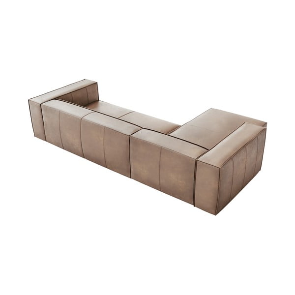 Svijetlosmeđa kožna kutna garnitura (lijevi kut) Madame - Windsor & Co Sofas-image-4