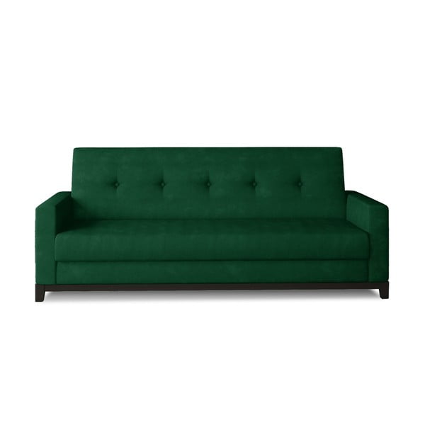 Zelena baršunasti sklopiva/s prostorom za odlaganje sofa 216 cm Selene – ELTAP