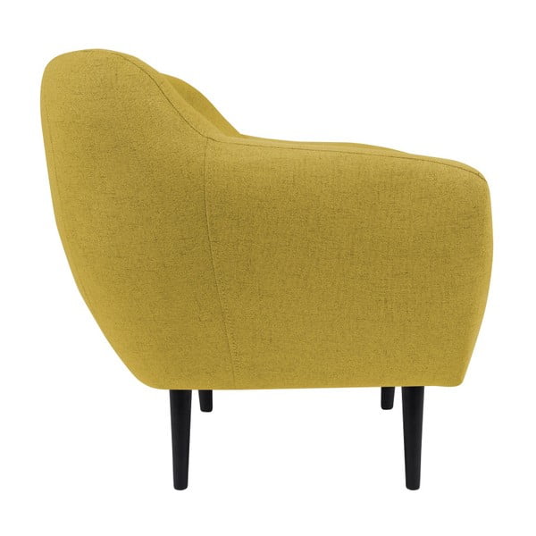 Žuta fotelja sa smeđim nogama Mazzini Sofas Pijemont-image-2