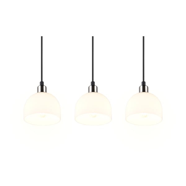 Bijela/u srebrnoj boji viseća svjetiljka sa staklenim sjenilom Molly – Reality-image-4