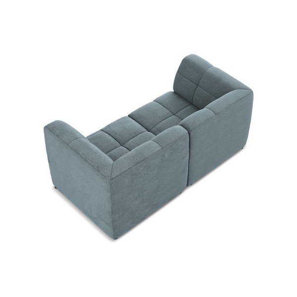 Plava sofa od bouclé tkanine 180 cm Aloha – Makamii-image-4