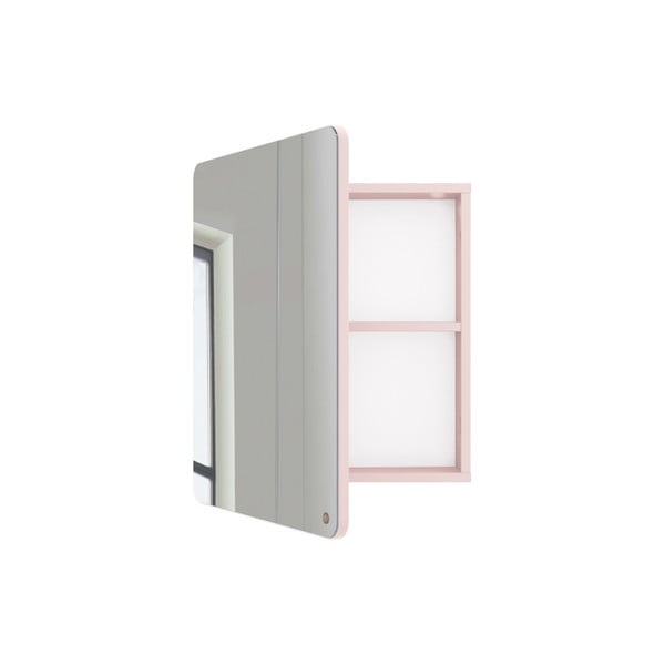 Ružičasti zidni/s ogledalom kupaonski ormarić 50x58 cm Color Bath – Tom Tailor