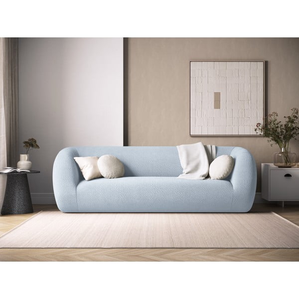 Svijetlo plava sofa od bouclé tkanine 230 cm Essen – Cosmopolitan Design-image-1