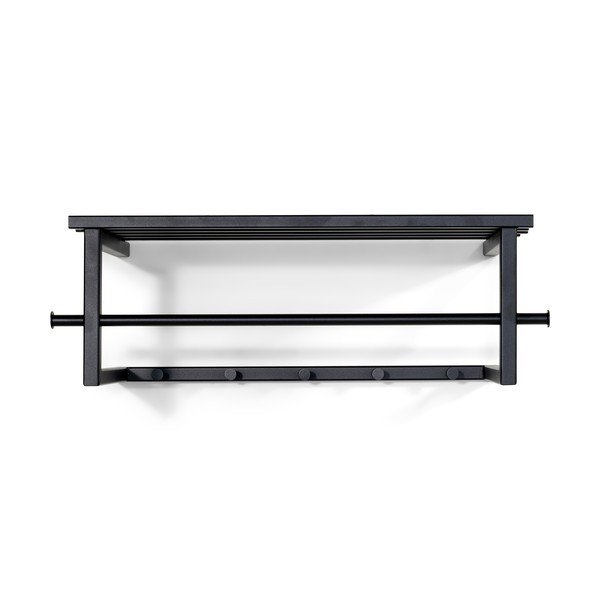 Crna metalna zidna vješalica s policom 76 cm Marco – Spinder Design-image-2